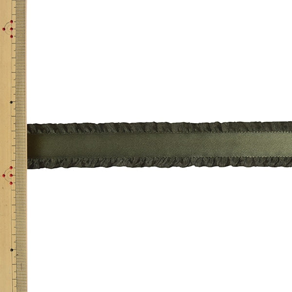 【数量5から】 リボン 『フリルサテンリボン 4895 幅約3.2cm 16番色』 MOKUBA 木馬