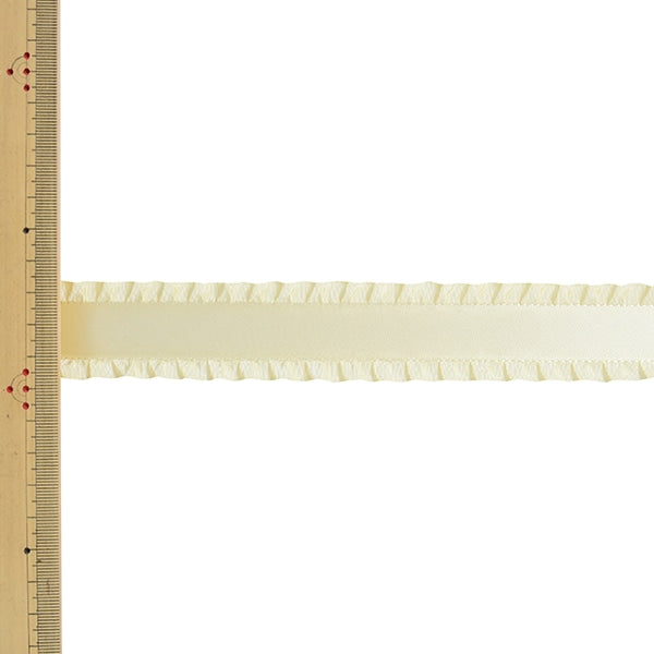 【数量5から】 リボン 『フリルサテンリボン 4895 幅約3.2cm 33番色』 MOKUBA 木馬