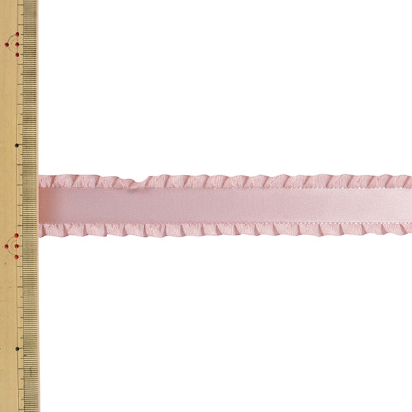 【数量5から】 リボン 『フリルサテンリボン 4895 幅約3.2cm 40番色』 MOKUBA 木馬