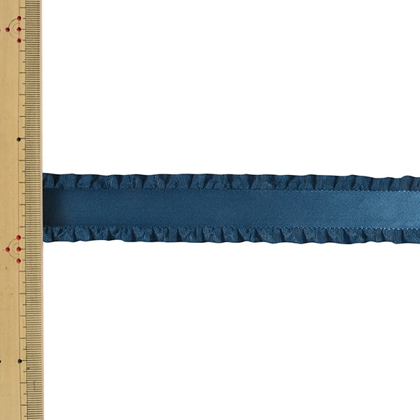 【数量5から】 リボン 『フリルサテンリボン 4895 幅約3.2cm 46番色』 MOKUBA 木馬