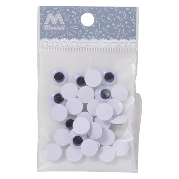 قطع اشغال يدوية " استيكر عيون متحركة نوع 1 سم 30 قطعة "