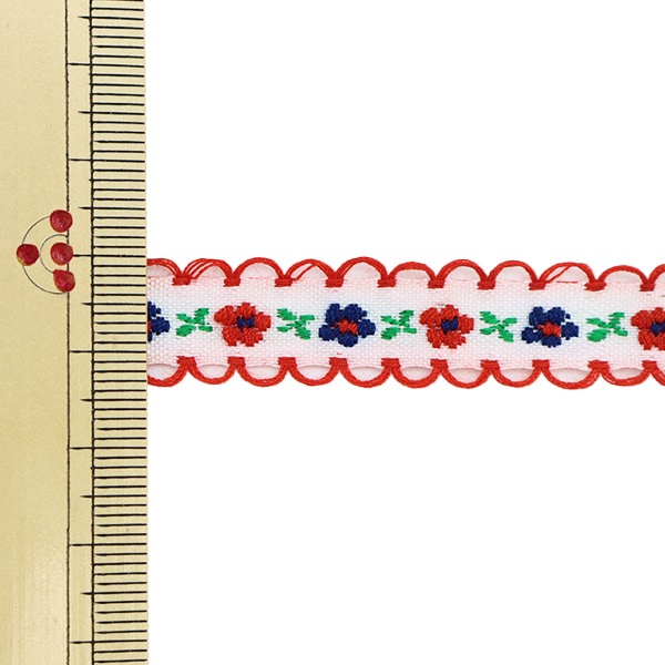 Handicraft tape "Tyrolean tape 3m rolled flower red TRO-13"