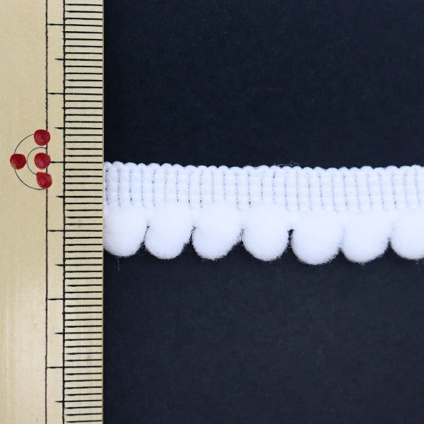 Ruban d'artisanat "mini pompongGarniture Collier bébé blanc roulé à lait blanc Pon01"