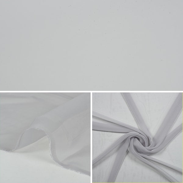 【数量5から】 生地 『50テトロンジョーゼット グレー 幅約112cm 13714-GY』