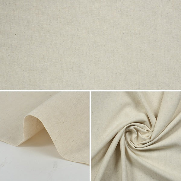 【数量5から】 生地 『先染綿麻スペック 無地 キナリ KW-6966-NA』