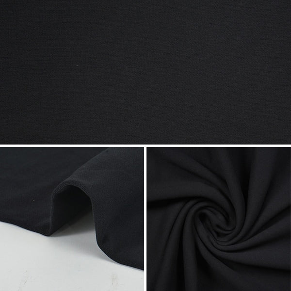 【数量5から】 生地 『裏毛ニット ブラック 366-6』