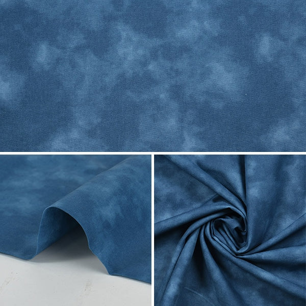 【数量5から】 生地 『ムラ染めプリント 紺 87422-1-26』