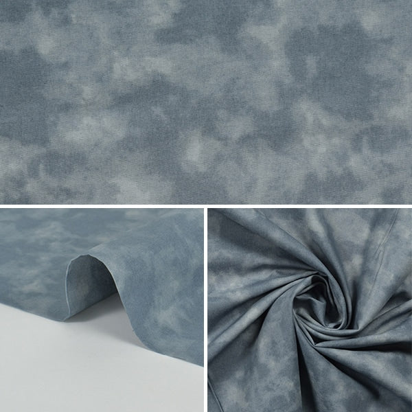 【数量5から】 生地 『ムラ染めプリント 濃いグレー 87422-1-27』