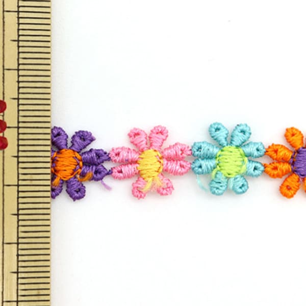 شريط أشغال يدوية "ميني مارغريت دانتيل كيميائي 2 متر 6 ألوان"