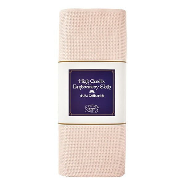 【数量1から】 刺しゅう布 『刺しゅう用 No.9000 ジャバクロス粗目 6カウント 約25目 サーモンピンク 115番色』 Olympus オリムパス