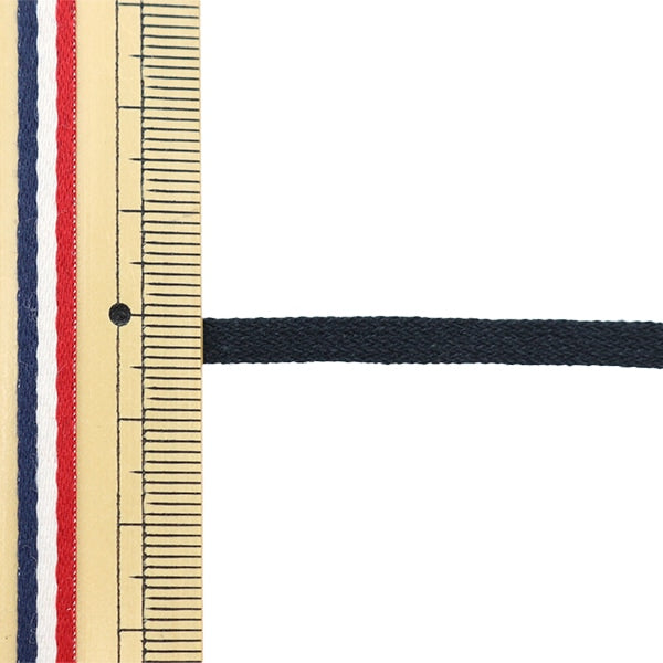 【数量5から】 手芸ひも 『天然素材コード 平紐 C441S 黒 KW24086』