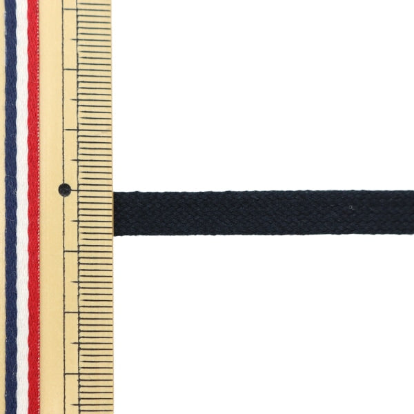 【数量5から】 手芸ひも 『天然素材コード 平紐 C442A 黒 KW24087』