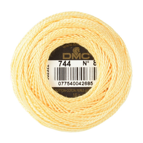 Embroidery thread "DMC No. 8 embroidery thread 744"
