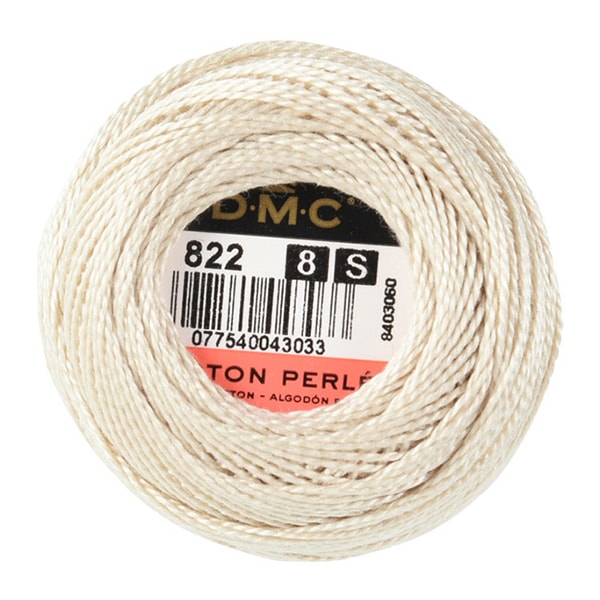 Embroidery thread "DMC No. 8 embroidery thread 822"