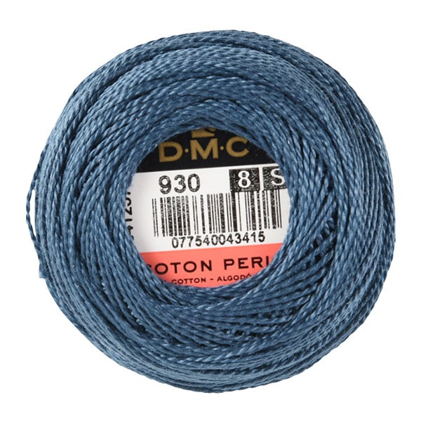 خيط تطريز "DMC رقم 8 خيط تطريز رقم 930 لون" DMC DMC