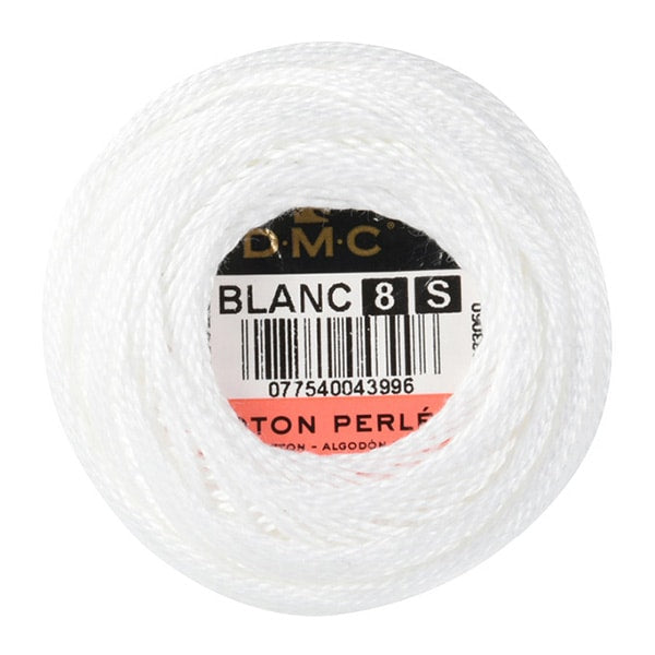Embroidery yarn "DMC No. 8 embroidery thread BLANC" DMC Dewhm Sea