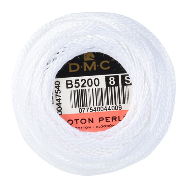 Embroidery thread "DMC No. 8 embroidery thread B5200" DMC Dewem Sea