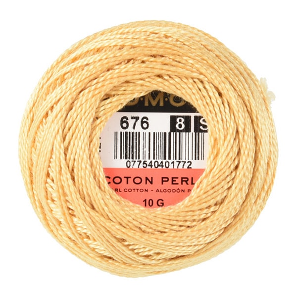 Embroidery thread "DMC No. 8 embroidery thread 676" DMC DMSea