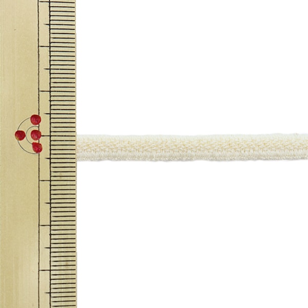 【数量5から】 ゴム 『オーガニックコットン230 幅5.5mm ナチュラルベージュ』