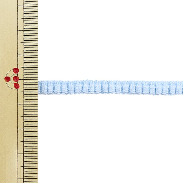 【数量5から】 ゴム 『オーガニックコットン231 幅5mm 水色』