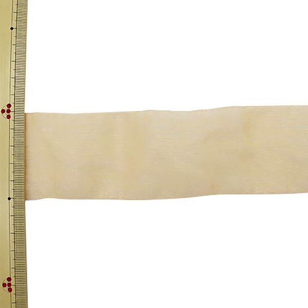 【数量5から】 リボン 『チューブラーオーガンジーリボン 16番色 4650K-50-16』 MOKUBA 木馬