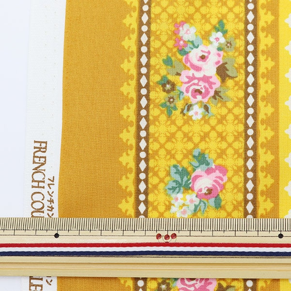 【数量5から】 生地 『キャシー×洋輔フレンチカントリー シャーティング イエロー 02008-4』