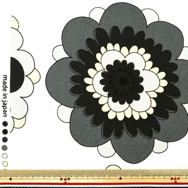 【数量5から】 生地 『オックス 花柄 黒 99094-1D』