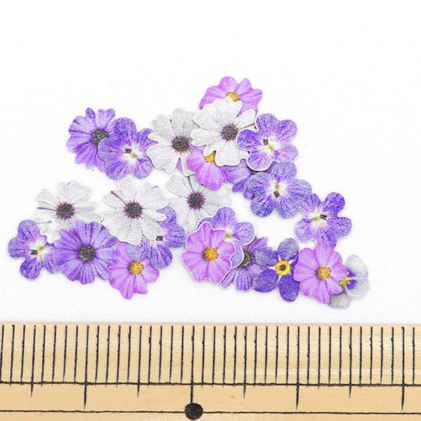 Material de resina "Flakes de flores Vijucrail 3 Sistema azul y morado de aproximadamente 40 piezas 10-3317" Comercio de Tokio