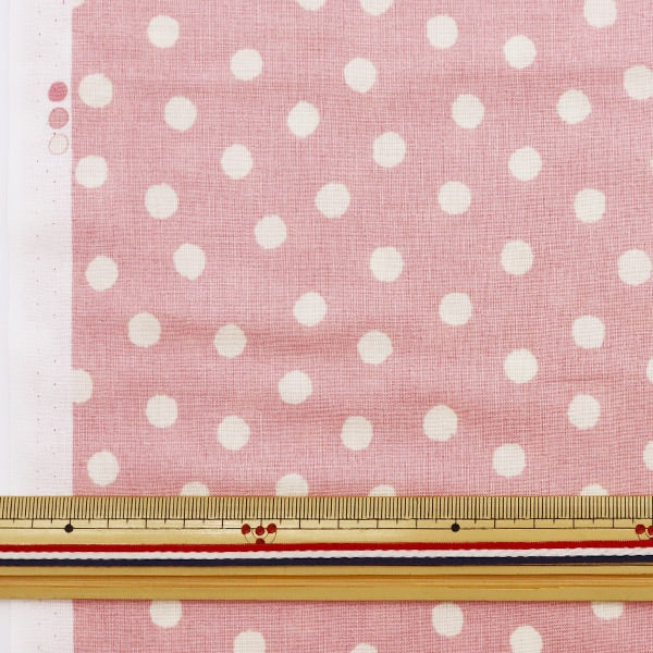 【数量5から】 生地 『抗ウイルス機能繊維CLEANSE®(クレンゼ®) スケア ラフドット ピンク ZE10359L-A』