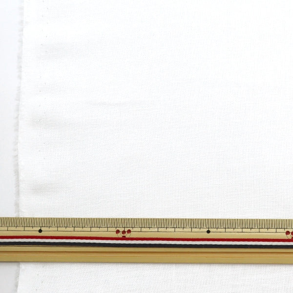 【数量5から】 生地 『フレンチリネンシャンブレー 無地 白 KMC-10938-1』