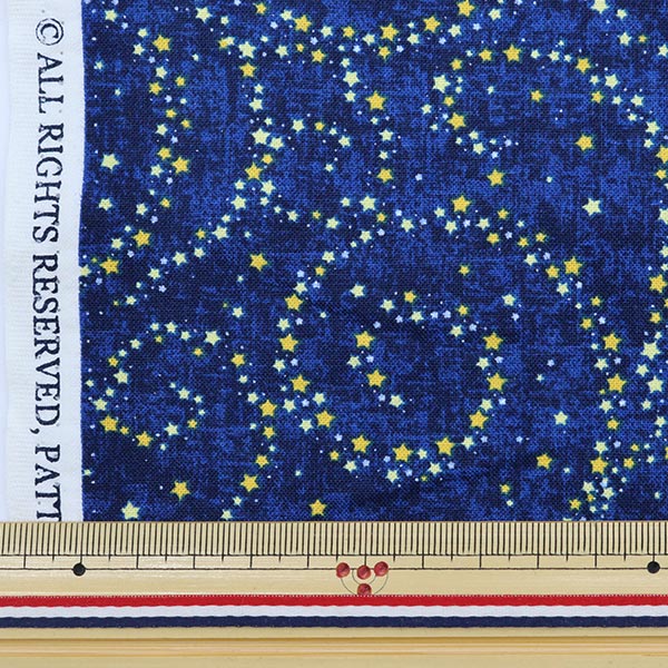 【数量5から】 生地 『インクジェットプリント 夜空 C5526-NIGHT』 USAコットン