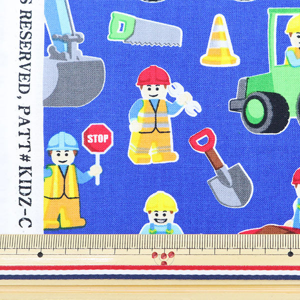 【数量5から】 生地 『インクジェットプリント ワーカーズ KIDZ-C2749』 USAコットン