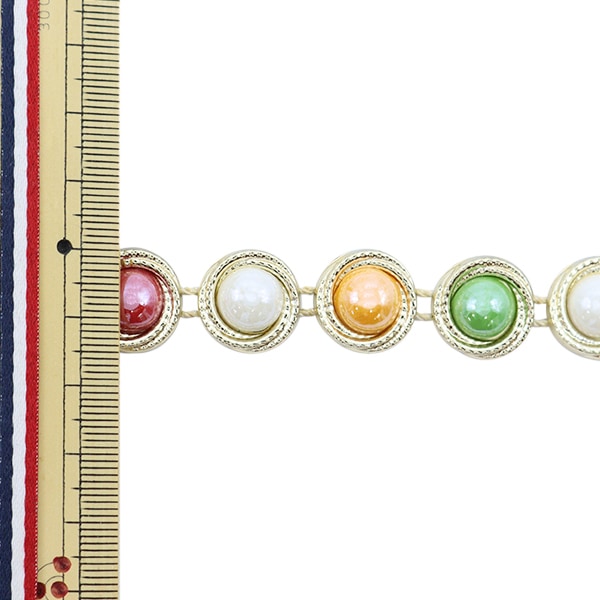 【数量5から】 手芸ブレード 『イミテーションブレード 幅約1.6cm マルチ GY-43-18-10』