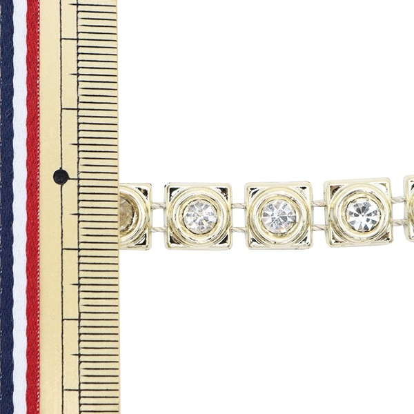 【数量5から】 手芸ブレード 『イミテーションブレード 幅約1cm スクエアシルバー GY-43-18-39』