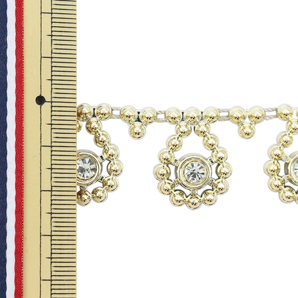 【数量5から】 手芸ブレード 『イミテーションブレード 幅約2.3cm しずくゴールド GY-43-18-40』