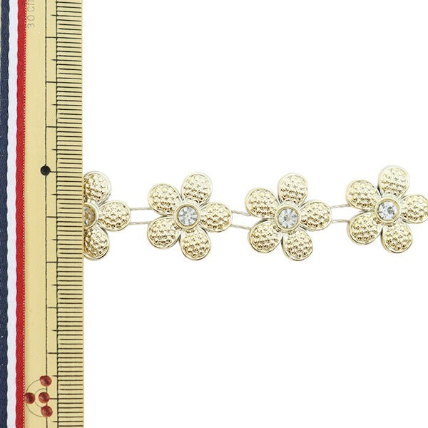 【数量5から】 手芸ブレード 『イミテーションブレード 幅約2cm 花大 GY-43-18-62』