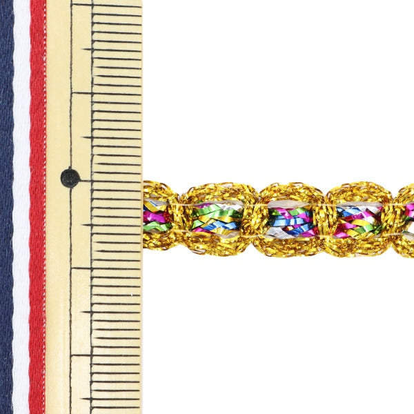 الحرف اليدويةالزركشة 『الزركشة العرض تقريبًا 8 مم لفة 3 متر ذهبي داكن GY-108-14A”