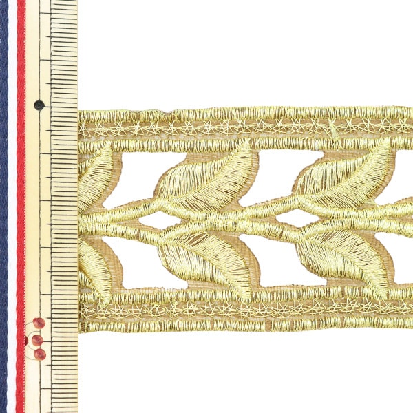 【数量5から】 手芸ブレード 『アイロン接着メタリックブレード 金 幅約5.1cm GY-110-1』