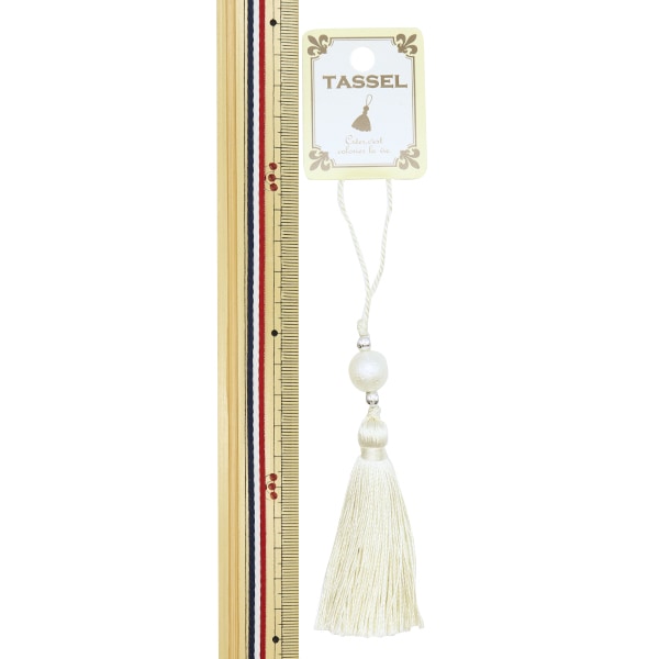 قطع أشغال يدوية "شرابة مقاس 7 سم تقريبًا باللون الأبيض KY-7-18-1A"