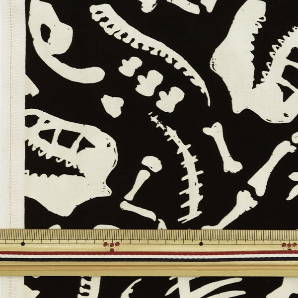 【数量5から】 生地 『インクジェットプリント 恐竜の化石 CG8070-GLOW』 USAコットン