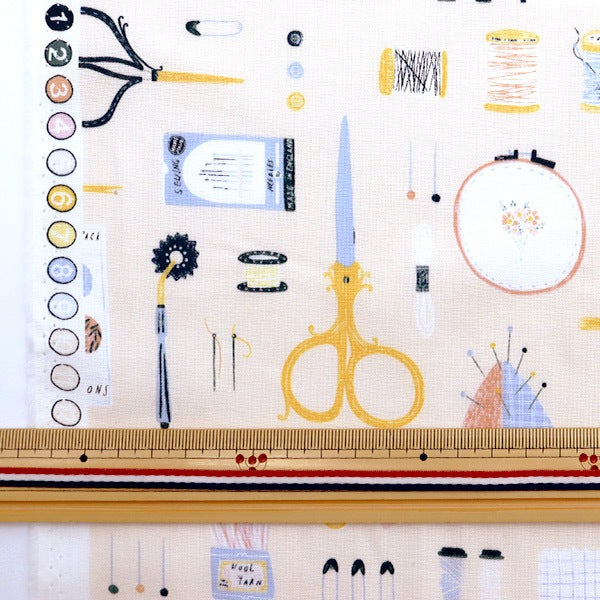 【数量5から】 生地 『シーチング SEW ON&SEW FORTH 1805-MARZIPAN』 USAコットン