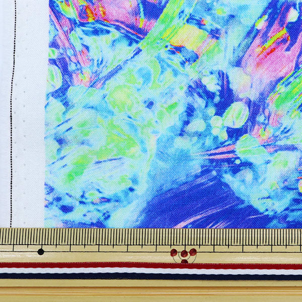 【数量5から】 生地 『インクジェットプリント ペイント PAINT-CD8721』 USAコットン
