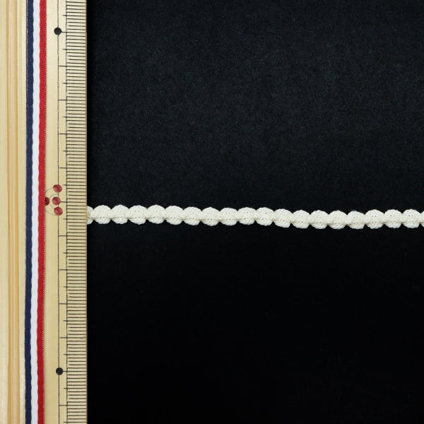 【数量5から】 綿レース 『オーガニックコットン ストレッチトーション2021 生成り 24395S-6』