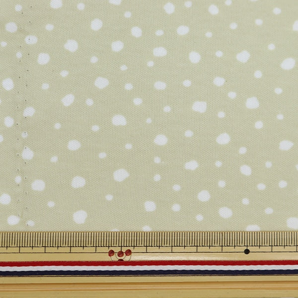 【数量5から】 生地 『40スムースプリント ドット柄 ベージュ YZ-7910-2A』