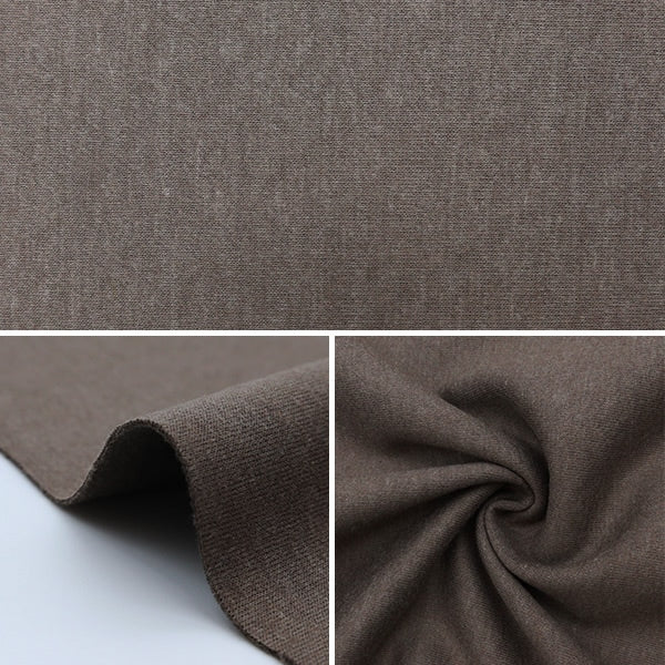 【数量5から】 生地 『圧縮ニット アナスタシア・ミルドジャージ 杢ライトブラウン 2531-8』