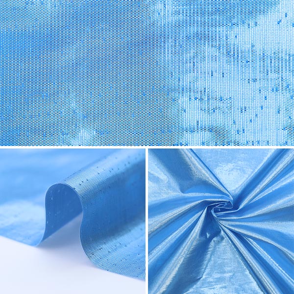 【数量5から】 生地 『DXラメシャー サックスブルー 507-15』