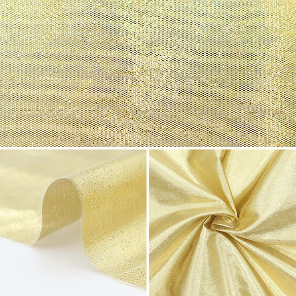 【数量5から】 生地 『ラメシャーエンボス 白×ゴールド 825-2』