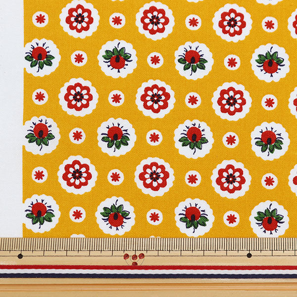 【数量5から】 生地 『シーチング プロヴァンスフィール オレンジ SO-48000-1C』