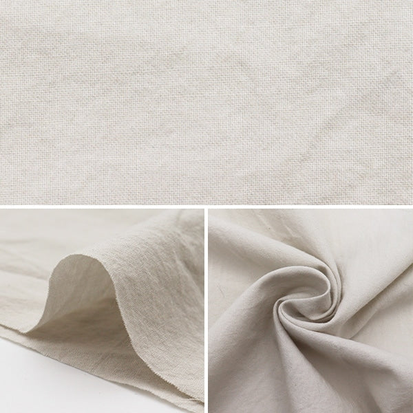 【数量5から】 生地 『荒炊き染め 60ローン ライトグレー ARADAKI10-3』