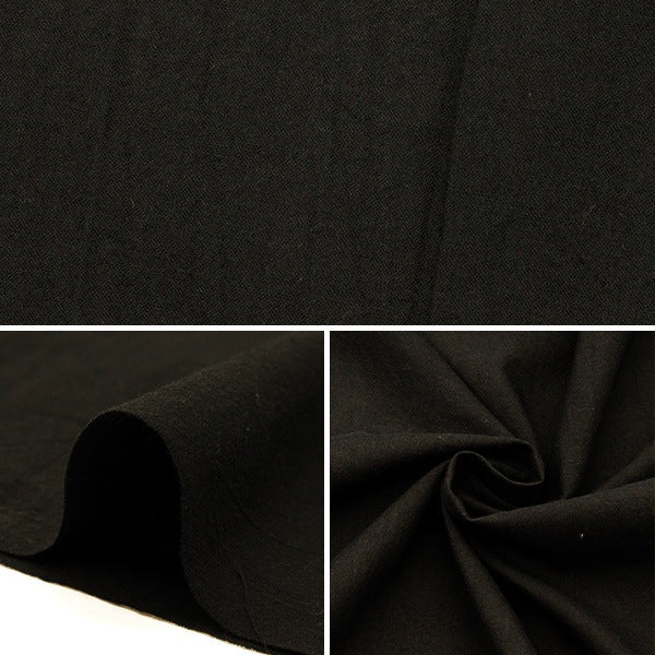 【数量5から】 生地 『荒炊き染め 60ローン ブラック ARADAKI10-7』